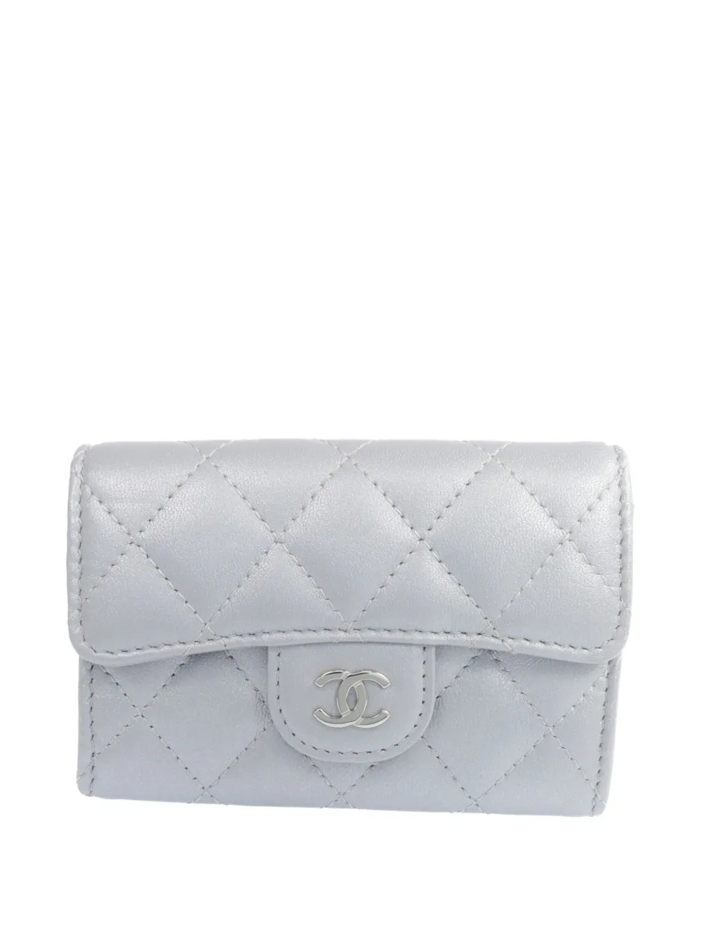 CHANEL Pre-Owned CC quilted card case - Grigio