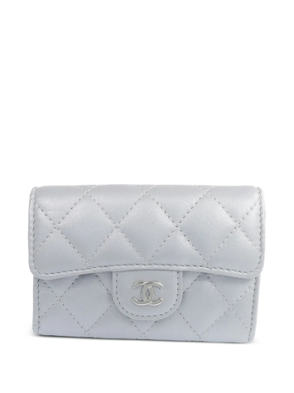 CHANEL Pre-Owned CC quilted card case - Grigio