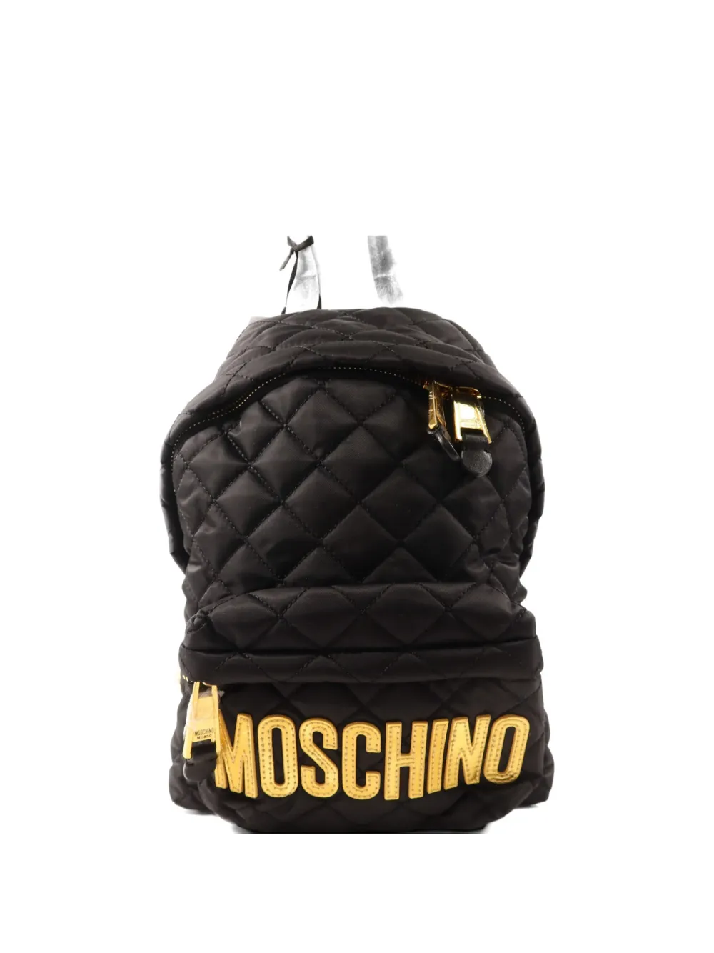 Moschino Pre-Owned quilted logo backpack - Nero