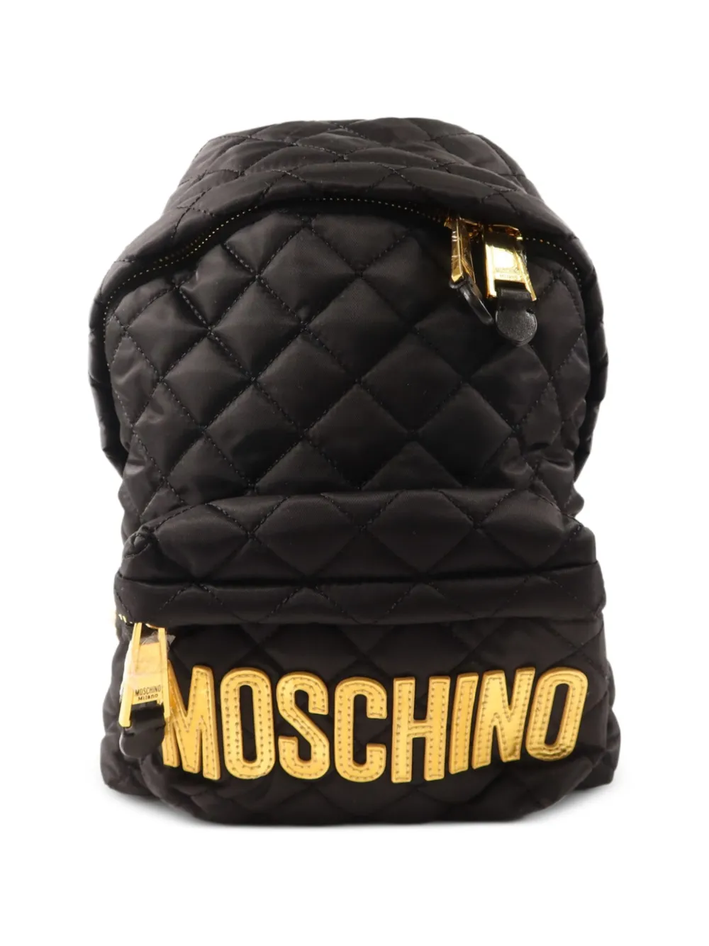 Moschino Pre-Owned quilted logo backpack - Nero