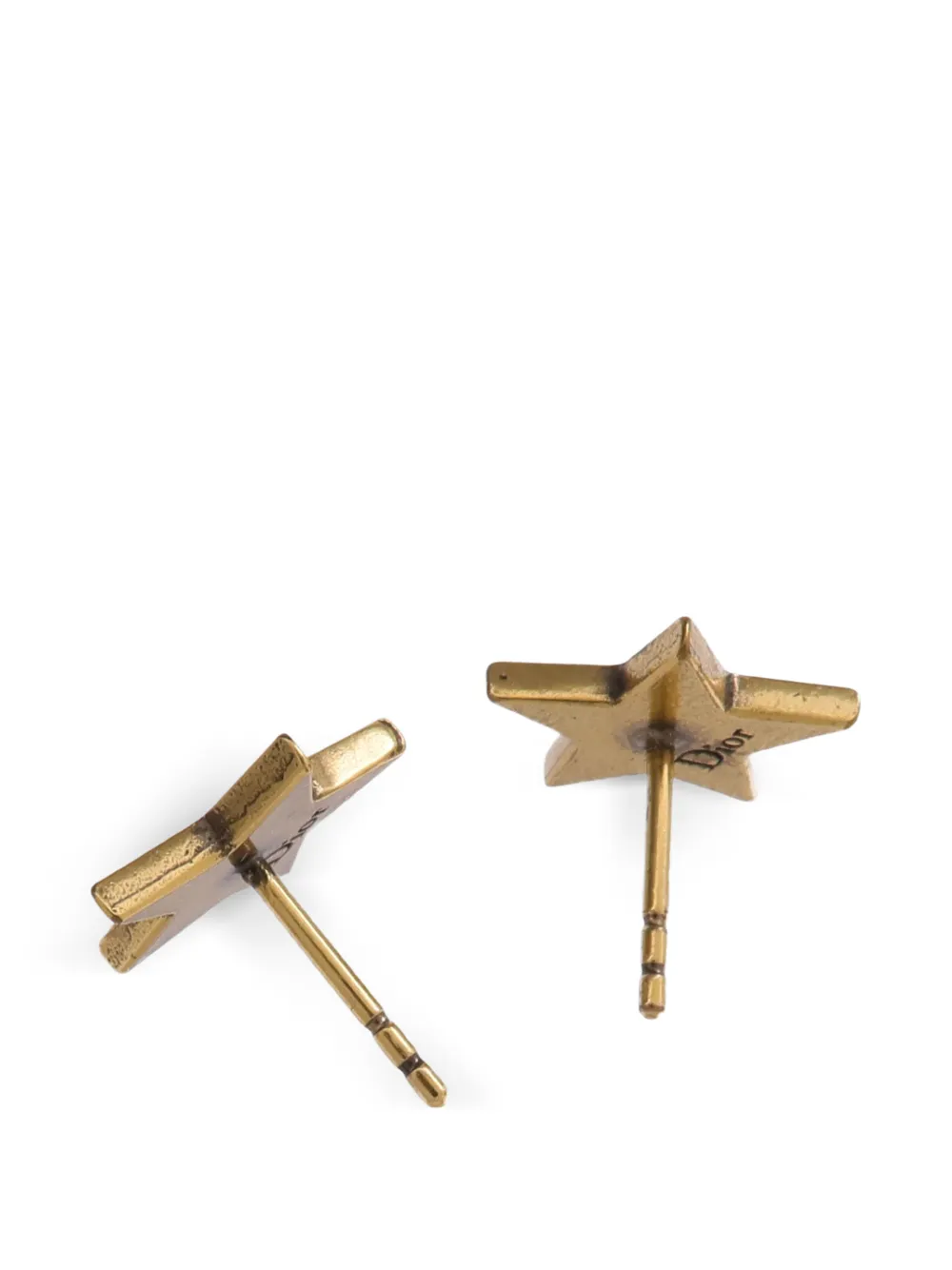 Dior Pre-owned Star Drop Earrings in Gold, view 4