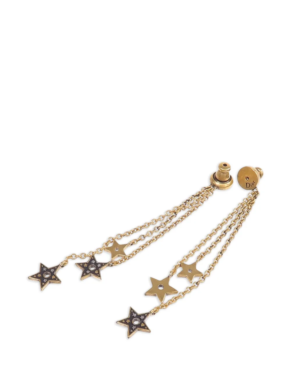 Dior Pre-owned Star Drop Earrings in Gold, view 5