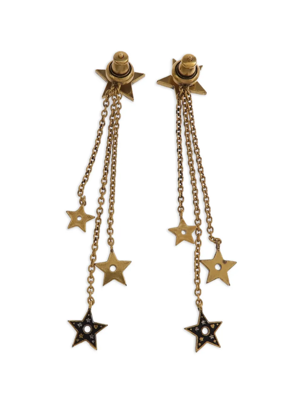 Dior Pre-owned Star Drop Earrings in Gold, view 2