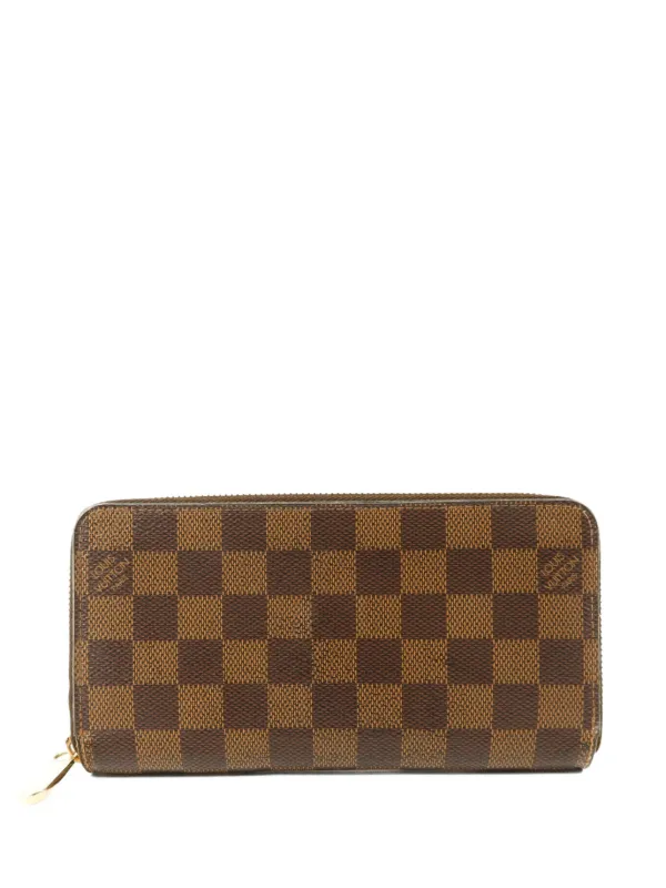 Louis Vuitton Pre-owned Damier-pattern Long Wallet in Brown