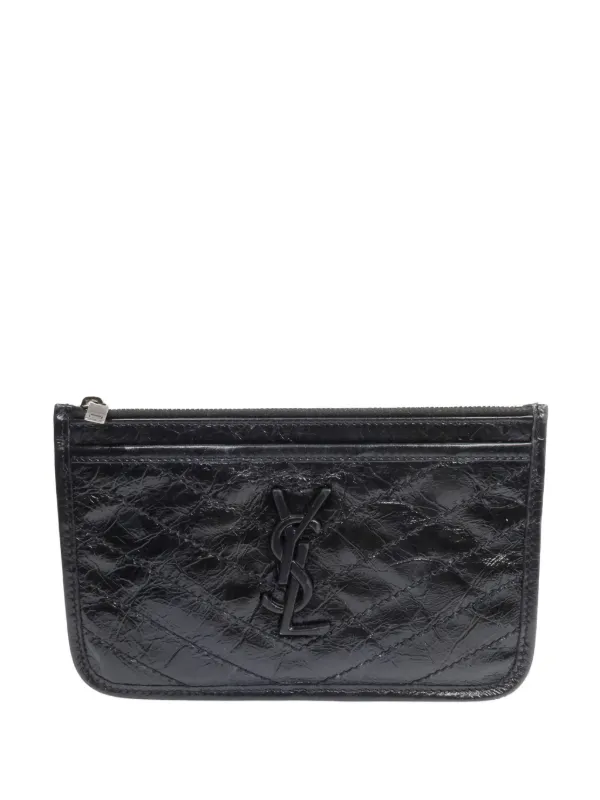 Saint Laurent Pre-Owned ニキ クラッチバッグ | ブラック | FARFETCH JP