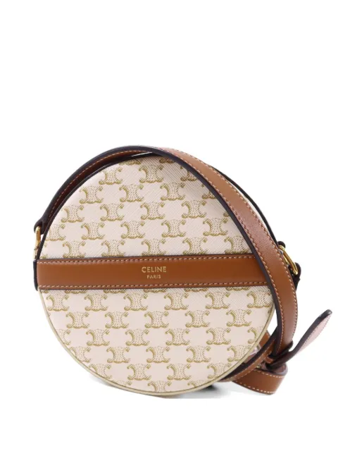 Celine Pre-Owned Triomphe canvas round shoulder bag