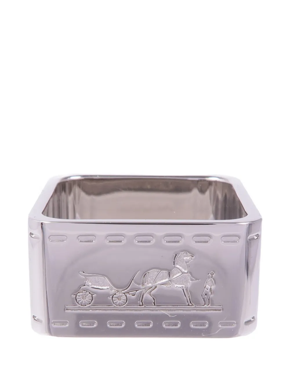 Hermès Pre-Owned engraved scarf ring - Argento