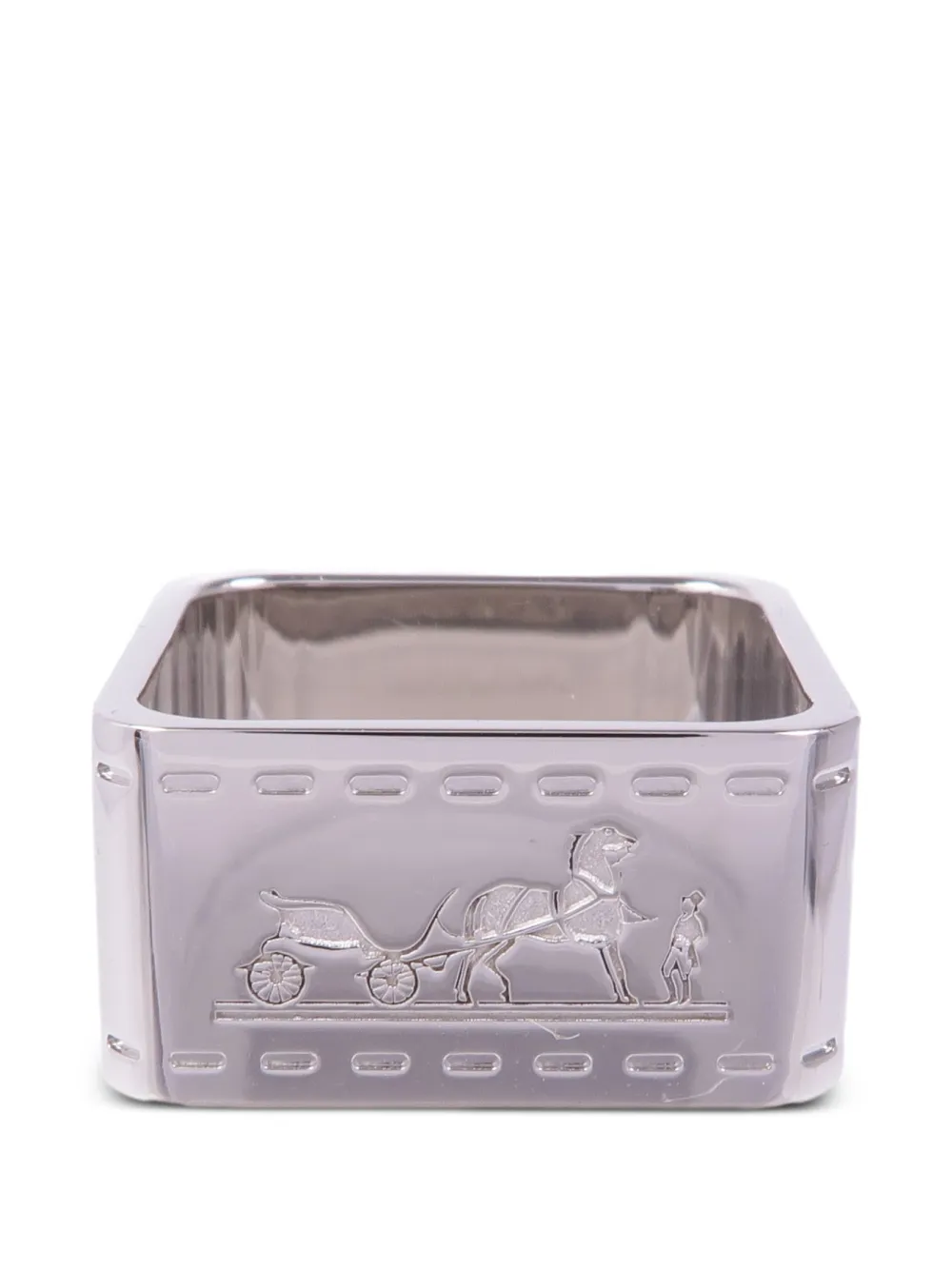 Hermès Pre-Owned engraved scarf ring - Argento