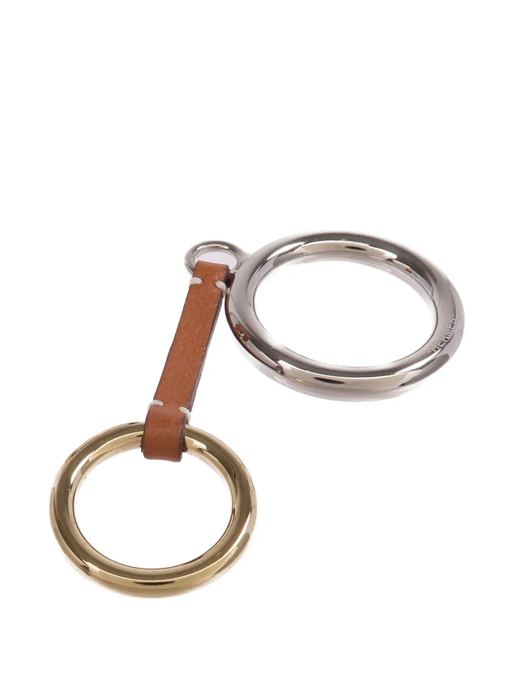 Hermès Pre-Owned leather scarf ring - Argento