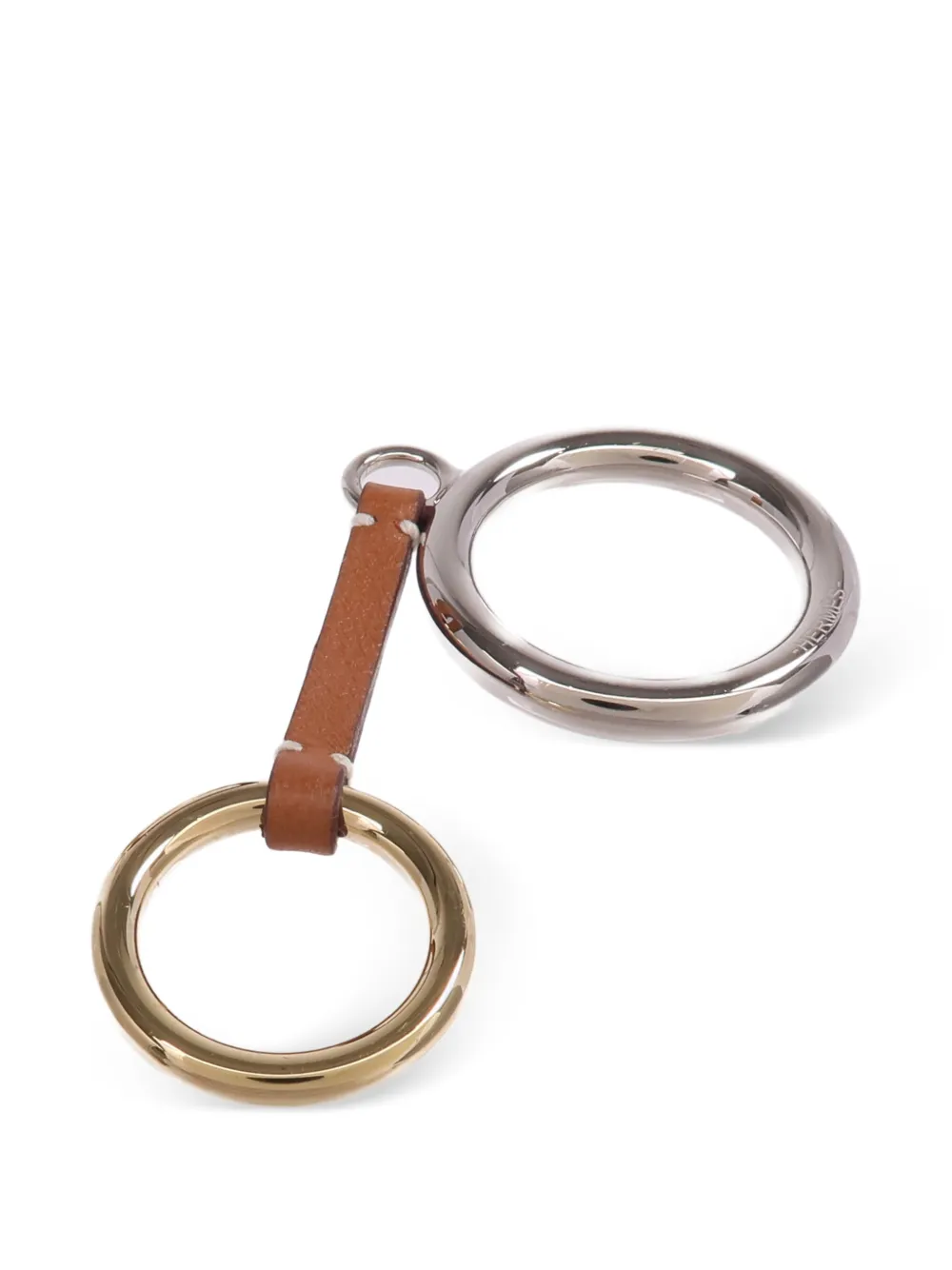 Hermès Pre-Owned leather scarf ring - Argento