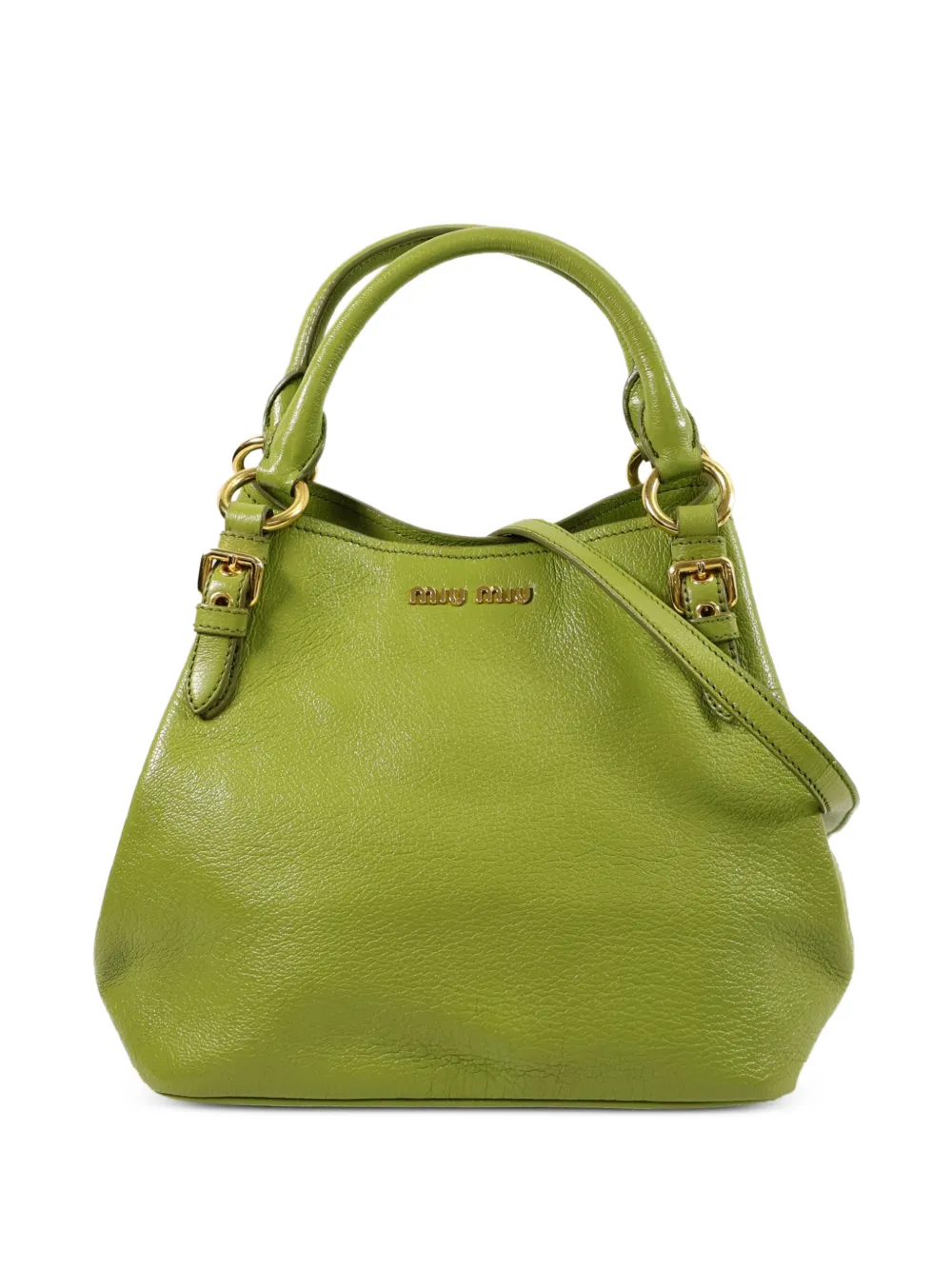 Miu Miu Pre-Owned leather tote bag - Verde
