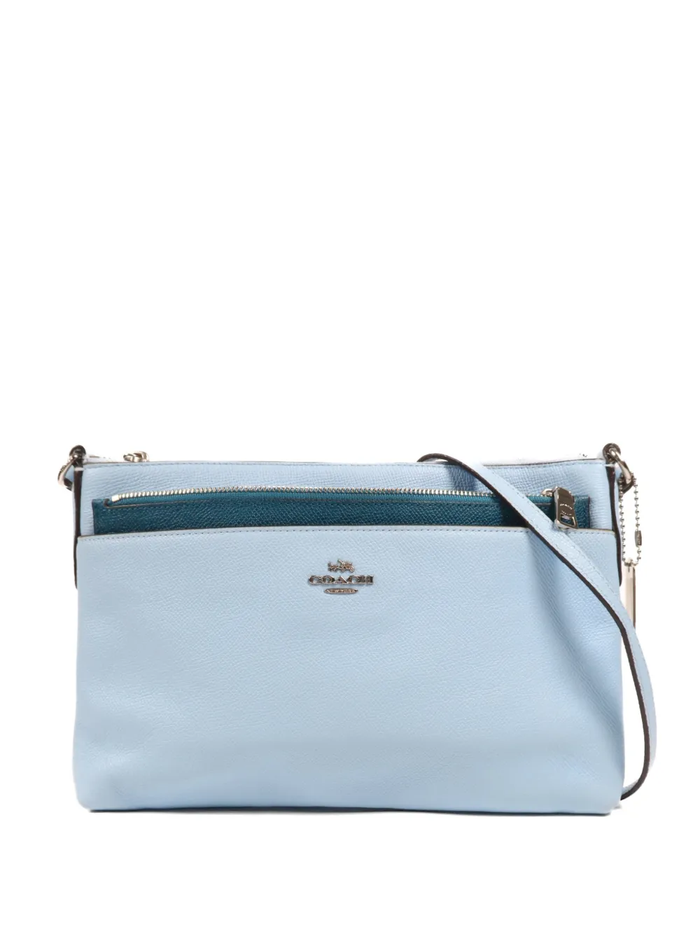Pre-owned Coach Vintage Leather Cross Body Bag In Blue