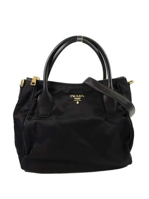 Prada Pre-Owned logo-plaque tote bag