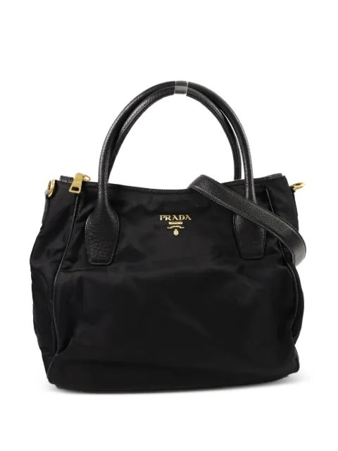 Prada Pre-Owned logo-plaque tote bag