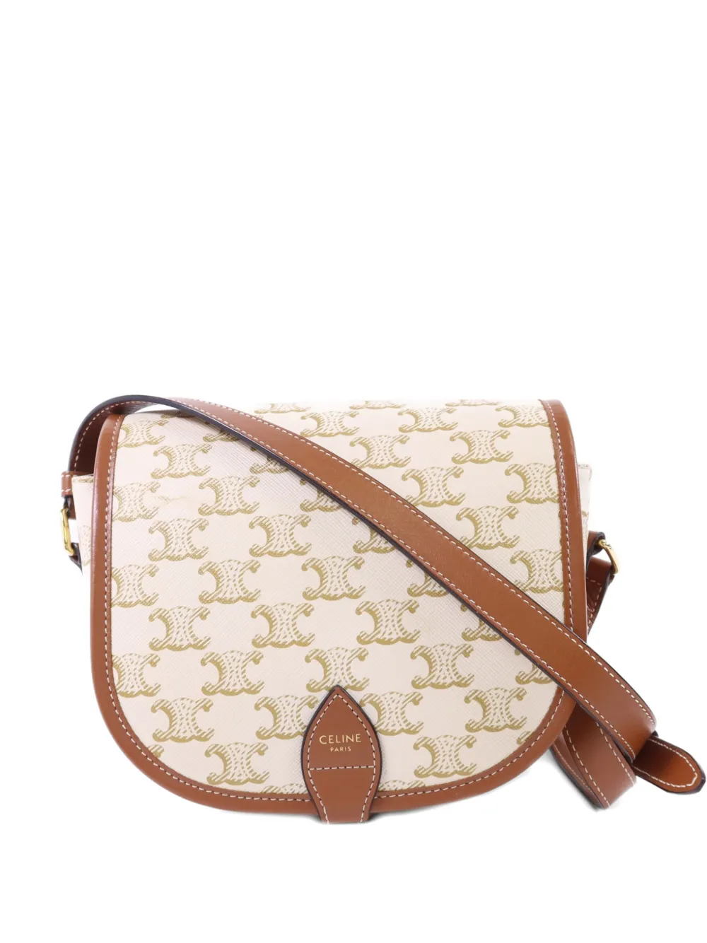 Celine Pre-Owned Folco Triomphe shoulder bag - Toni neutri