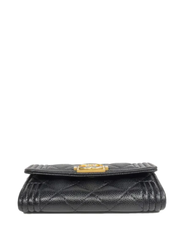 CHANEL Pre-Owned ボーイ ココマーク カードケース | ブラック