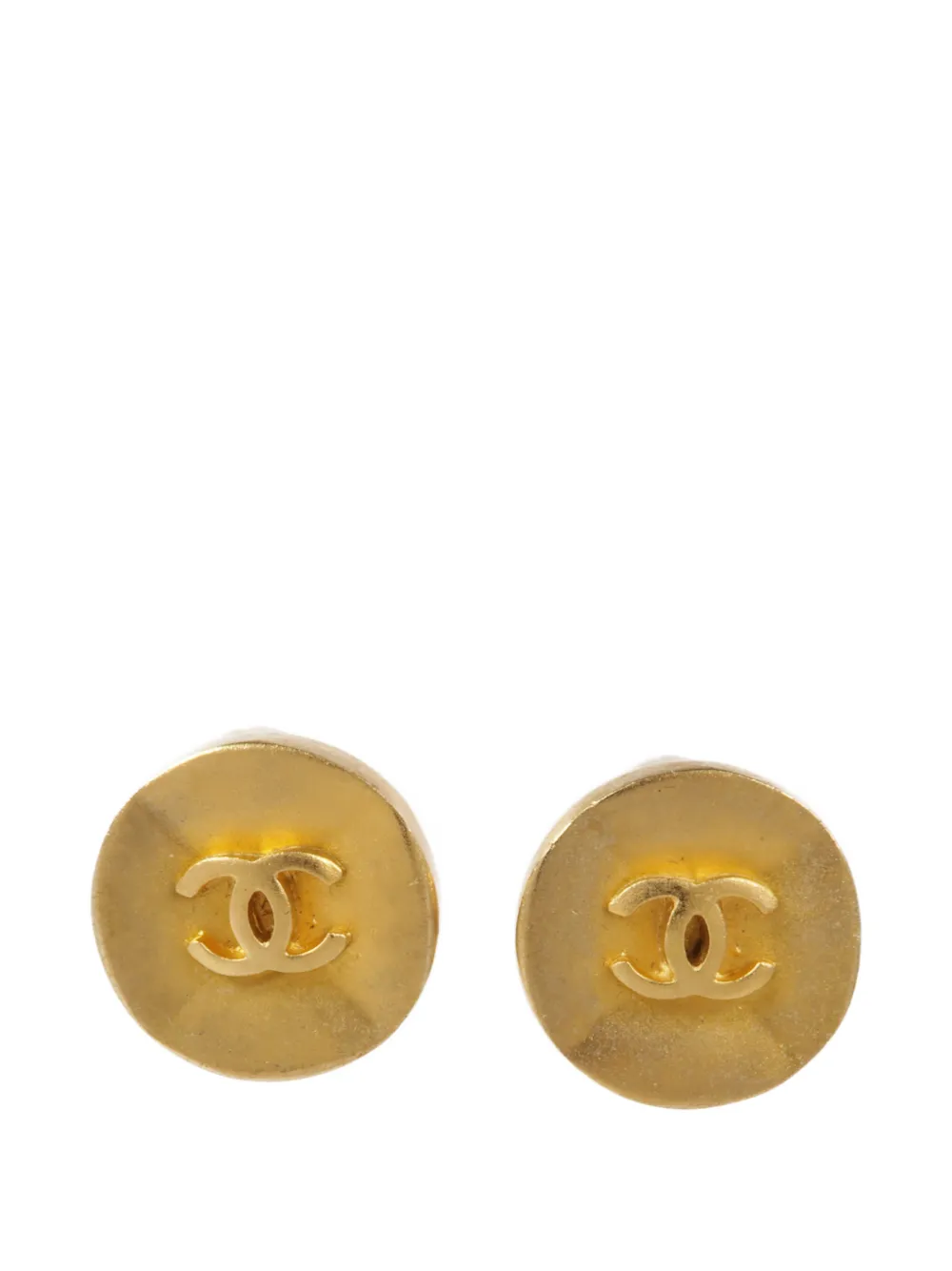 CHANEL Pre-Owned CC clip-on earrings - Gold