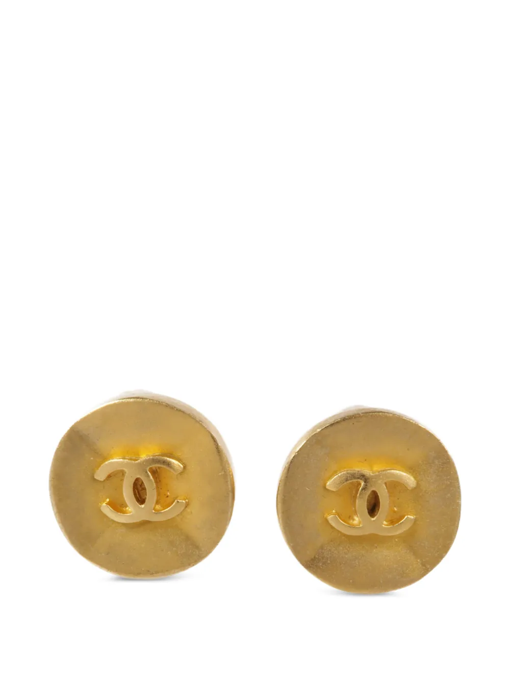 CHANEL Pre-Owned CC clip-on earrings - Oro