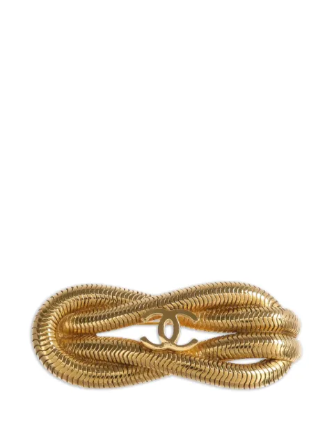 CHANEL Pre-Owned CC interlocking brooch