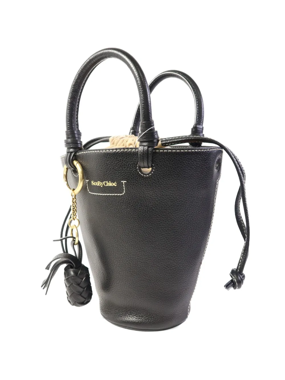 See By Chloé Vintage two-way leather bucket bag - Nero