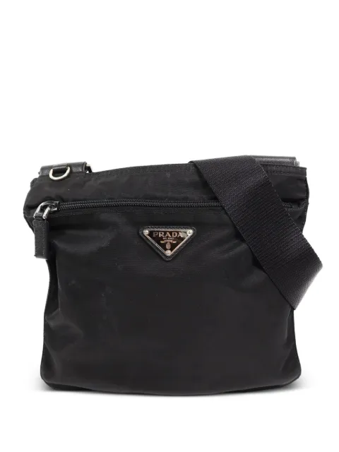 Prada Pre-Owned 프라다 에나멜 트라이앵글 로고 숄더 백