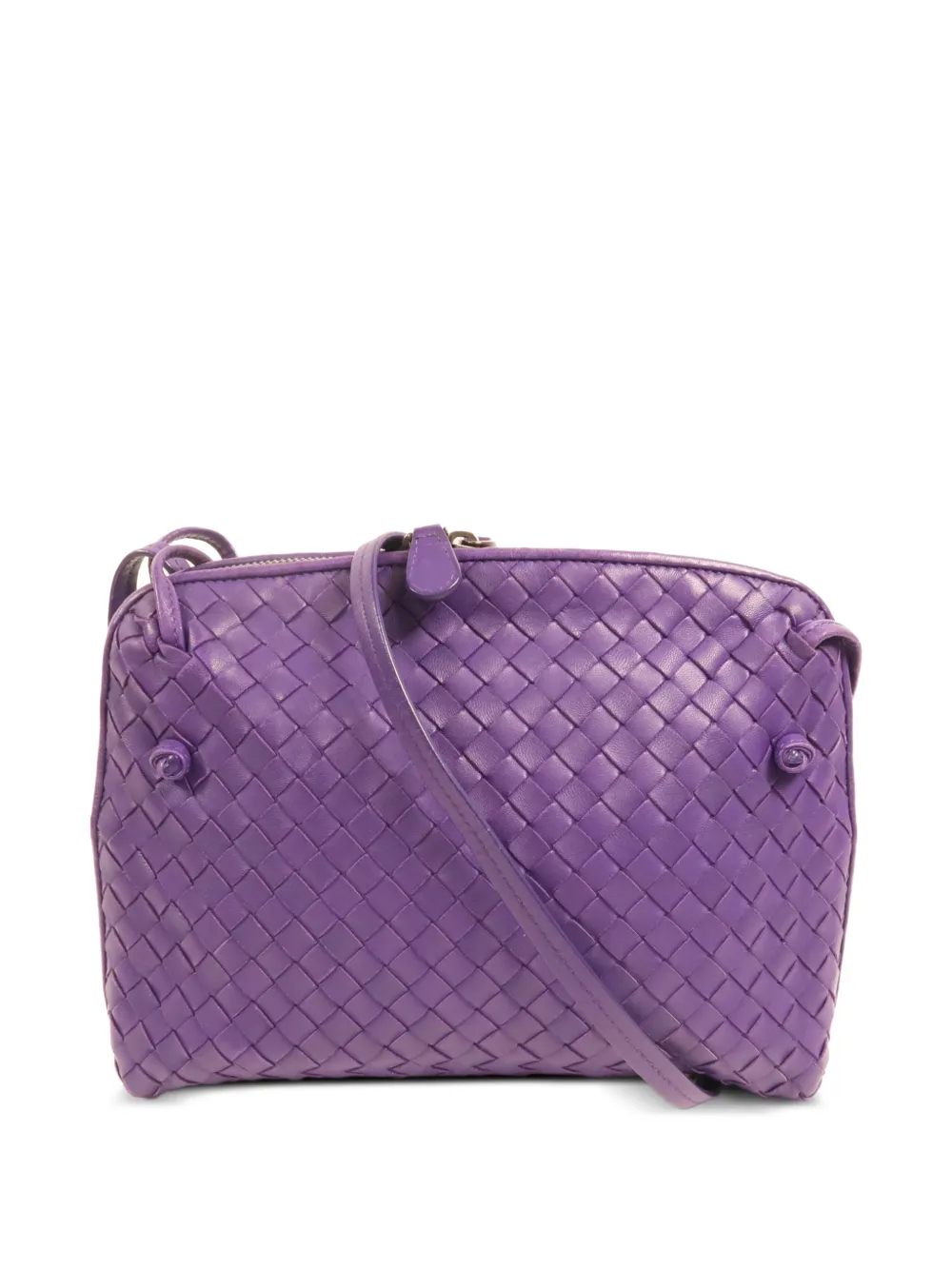 Bottega Veneta Pre-Owned Intrecciato cross body bag - Purple