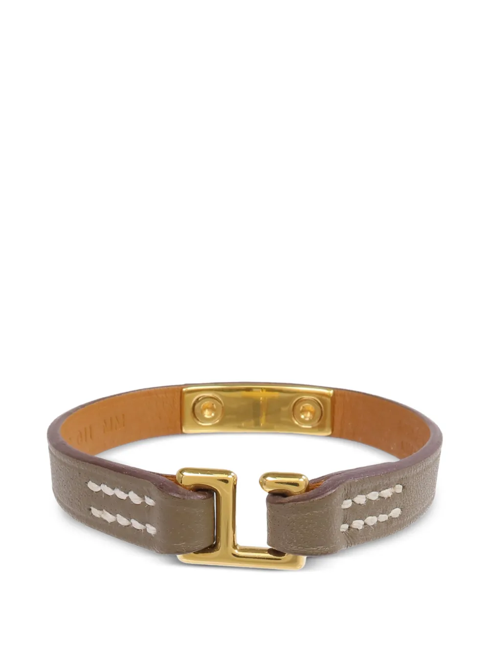 Hermès Pre-Owned 2022 mini Rivale leather bracelet - Oro