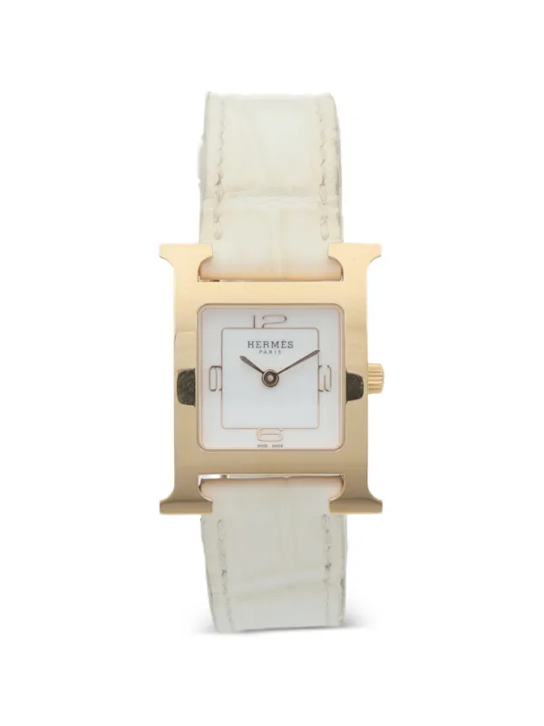 Hermès Pre-owned Heure 21mm Watch in White