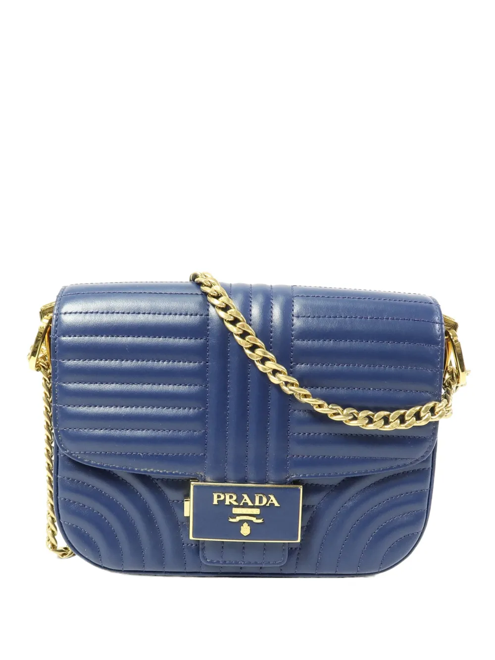Prada Pre-Owned quilted chain shoulder bag - Blu