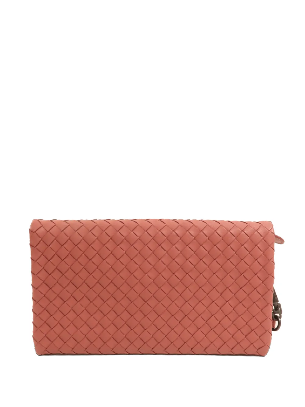 Pre-owned Bottega Veneta Intrecciato Clutch Bag In Pink