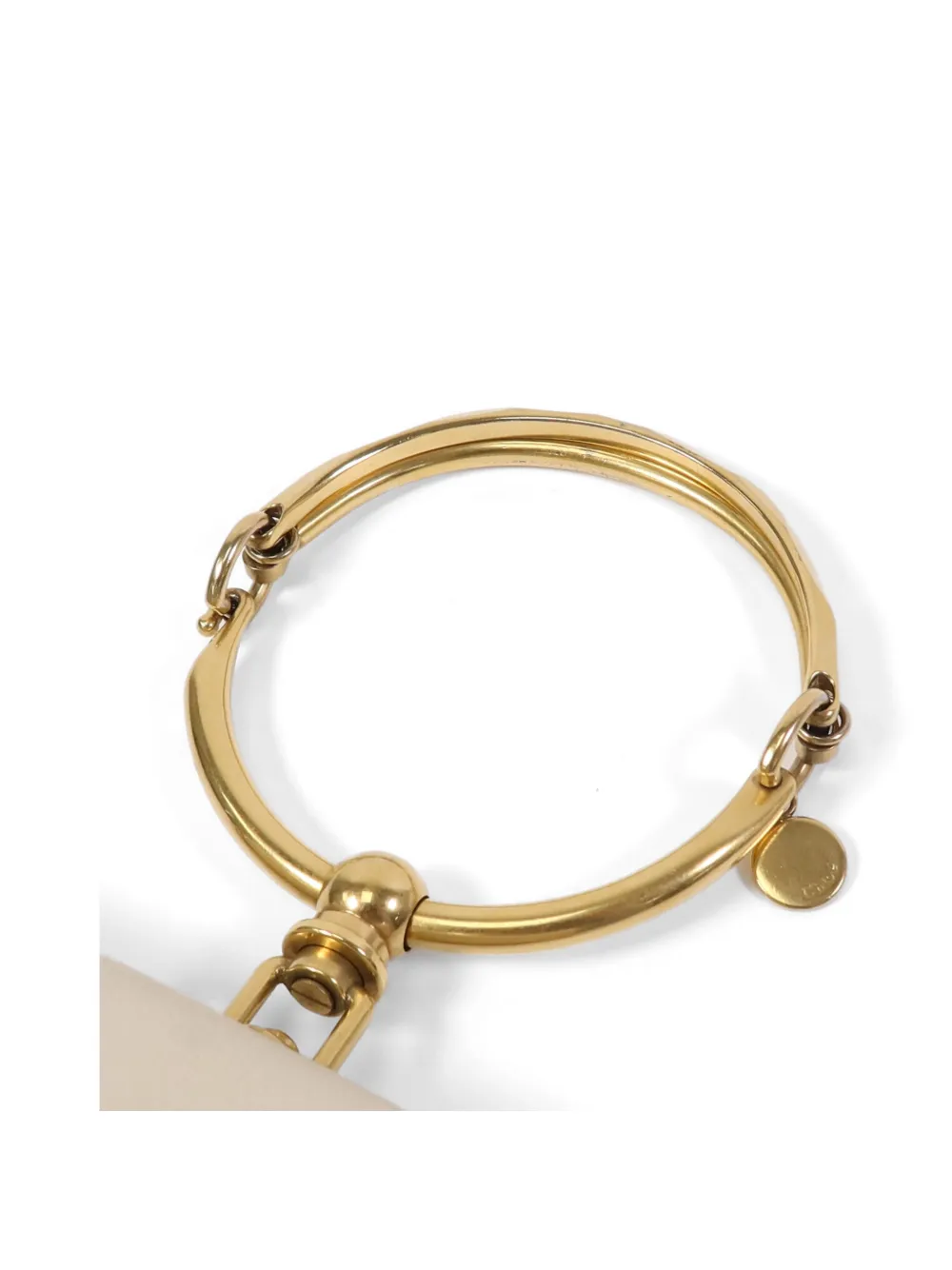 Pre-owned Chloé Nile Ring Shoulder Bag In Neutral