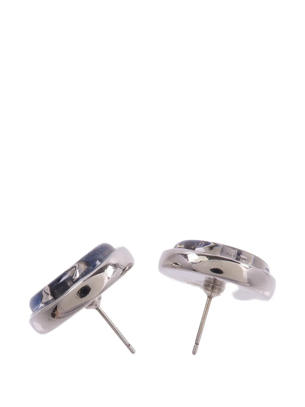 CHANEL Pre-owned Cc Interlocking Earrings In Silver