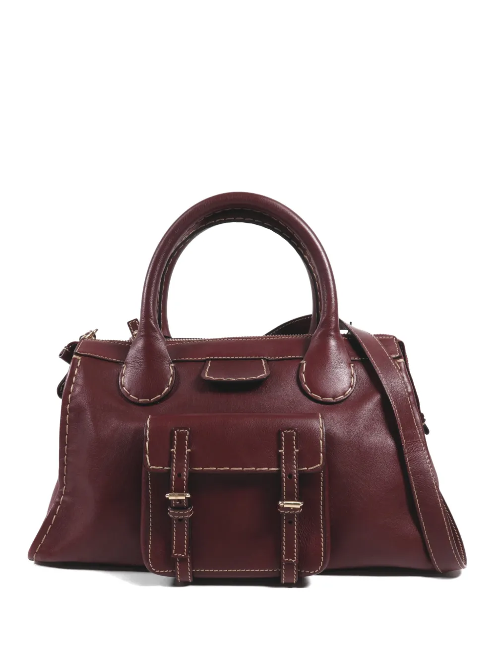 Pre-owned Chloé Edith Leather Handbag In Red