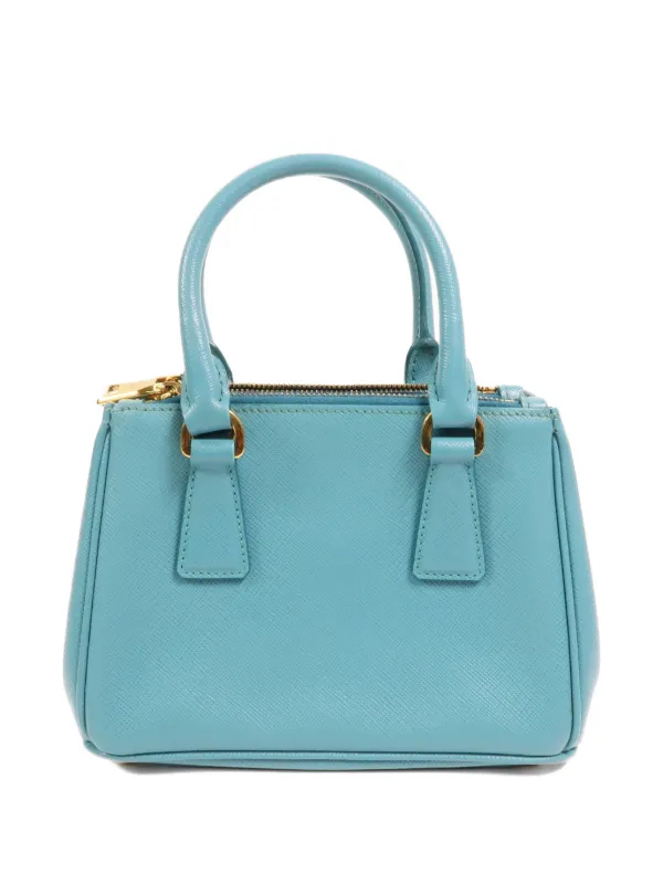 Prada Pre-Owned ガレリア レザーショルダーバッグ | ブルー | FARFETCH JP