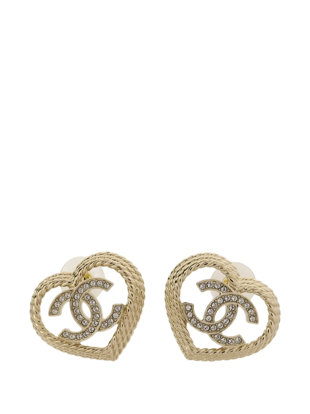 CHANEL Pre-Owned Heart earrings - Oro