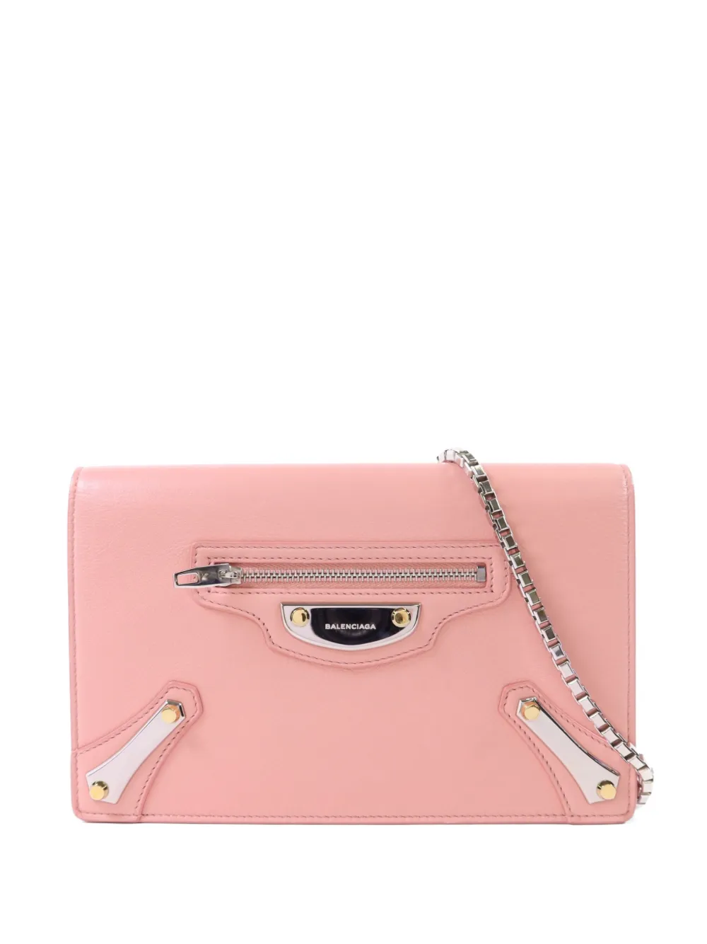 Balenciaga Pre-Owned chain-link leather shoulder bag - Rosa