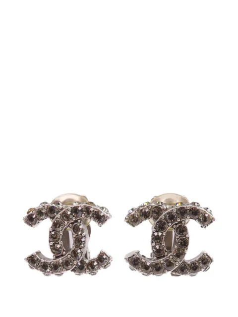 CHANEL Pre-Owned CC crystal-embellished earrings