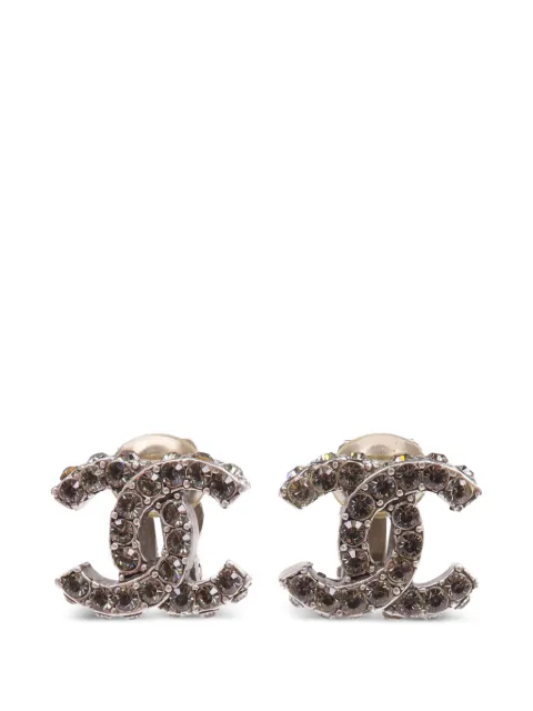 CHANEL Pre-Owned CC crystal-embellished earrings