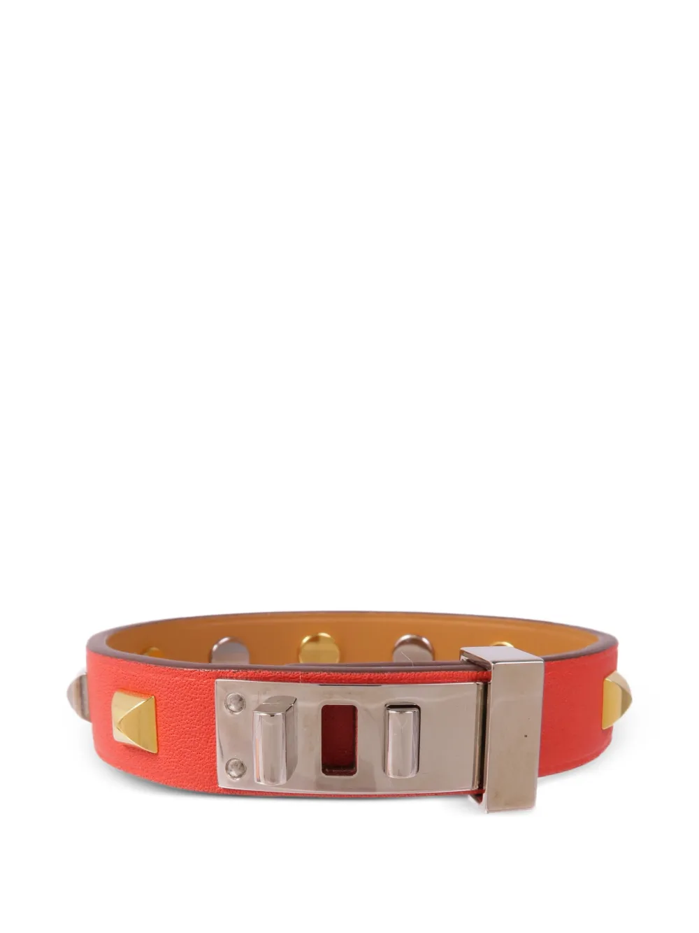 Hermès Pre-Owned 2016 Mini Dog Clous Ronds bracelet - Rosso