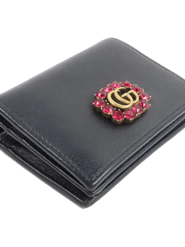 Gucci Pre-Owned GGマーモント 財布 | ブラック | FARFETCH JP