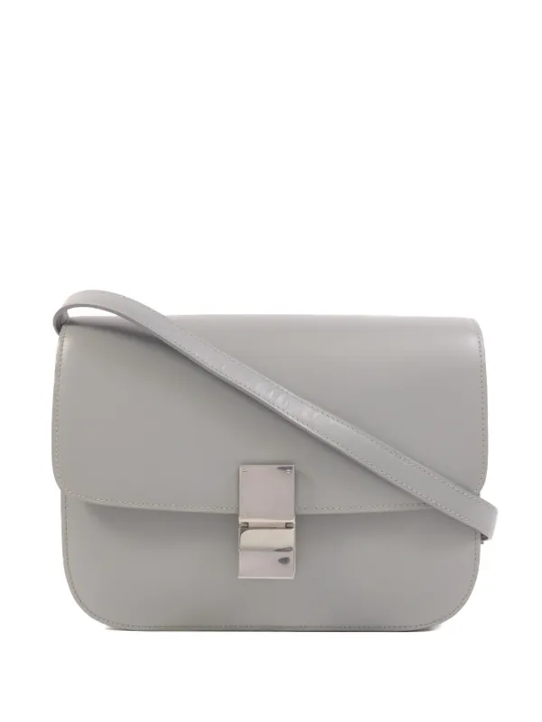 Celine Pre-owned Classic Box Shoulder Bag in Grey