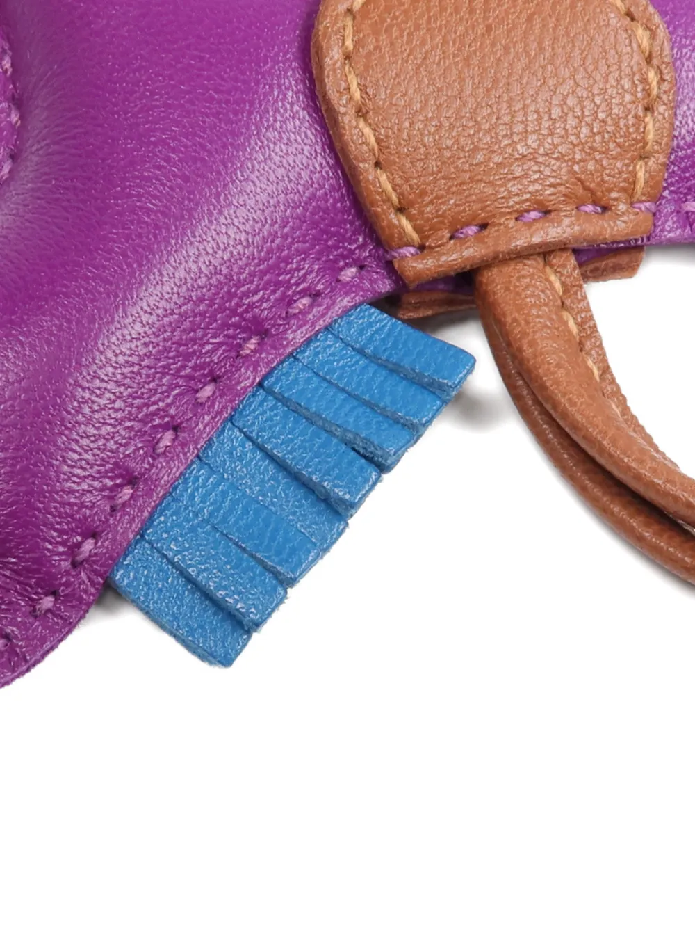 Hermès Pre-owned PM Rodeo Lambskin Horse Charm in Purple, view 5