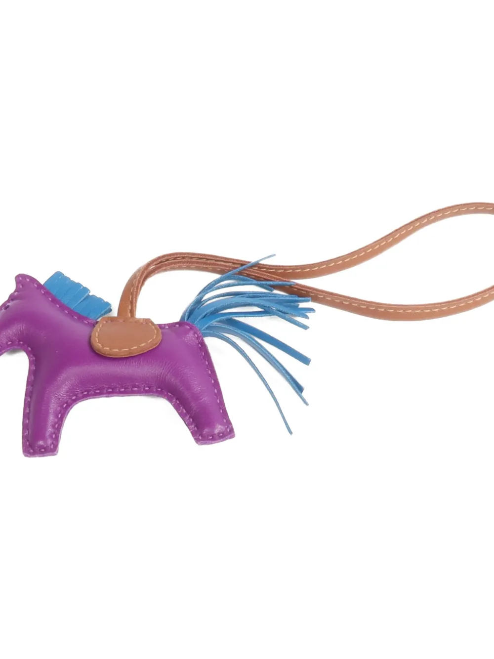 Hermès Pre-owned PM Rodeo Lambskin Horse Charm in Purple, view 4