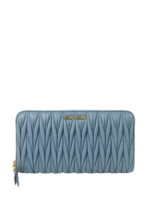 Miu Miu Pre-Owned Matelassé leather wallet