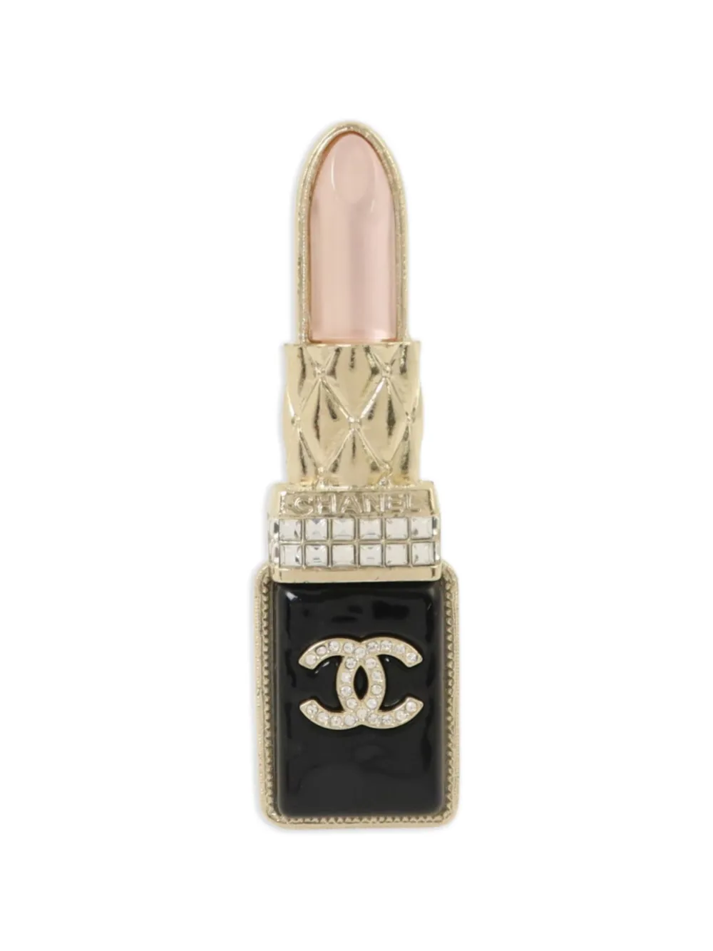 CHANEL Pre-Owned CC lipstick brooch - Oro