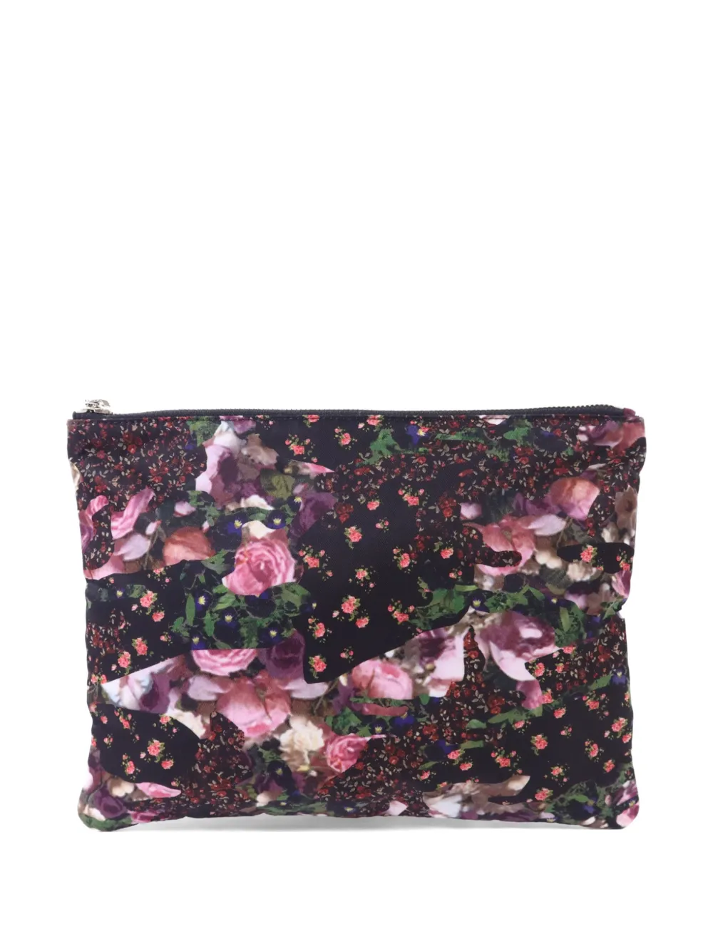 Pre-owned Givenchy Floral-print Clutch Bag In Black