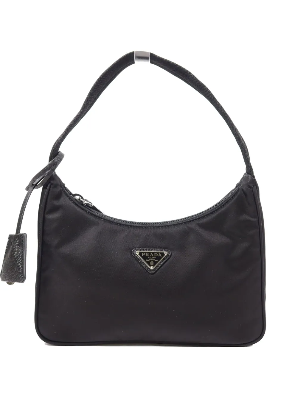 Prada Pre-Owned 2000 mini Re-Edition logo-plaque shoulder bag - Nero