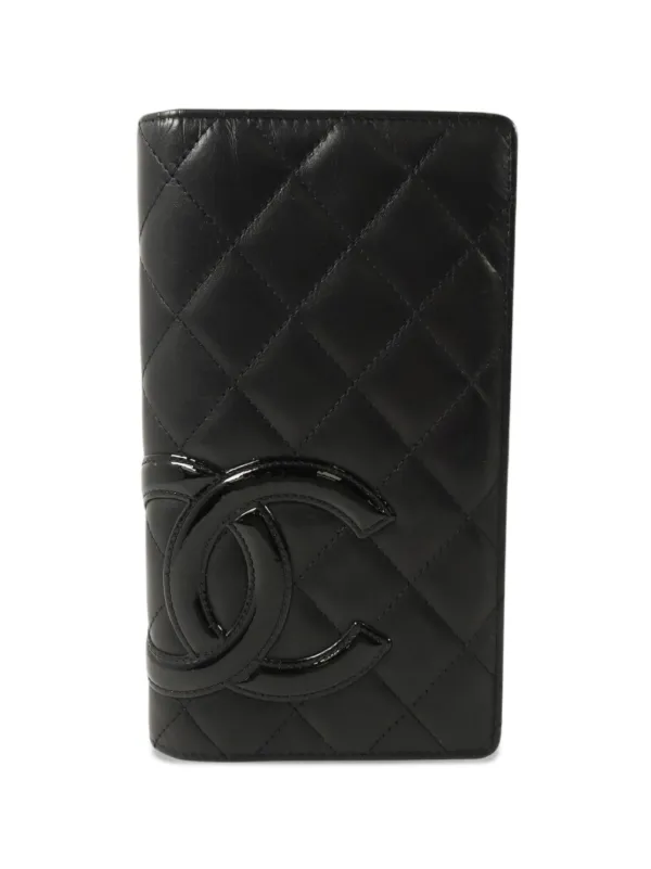 Chanel Pre-owned Cambon CC Long Wallet in Black