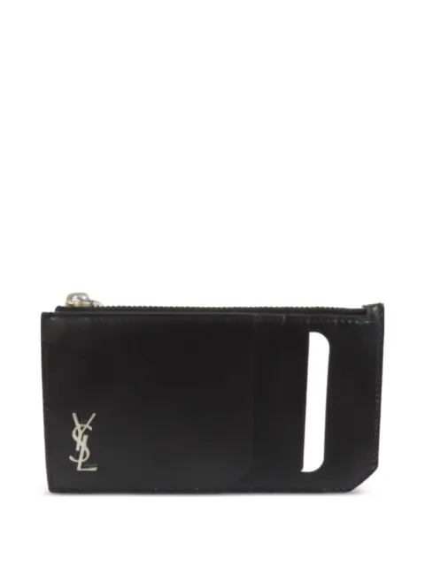 Saint Laurent Pre-Owned YSL logo leather card case