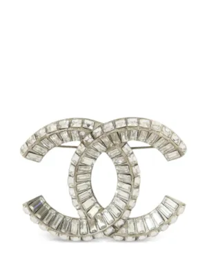 CHANEL Pre-Owned 2000s ココマーク ラインストーン ブローチ